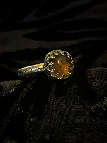 Smokey Quartz Crown Ring