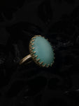 Chrysoprase Crown Ring