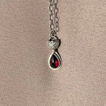 Garnet and Sterling Pendant